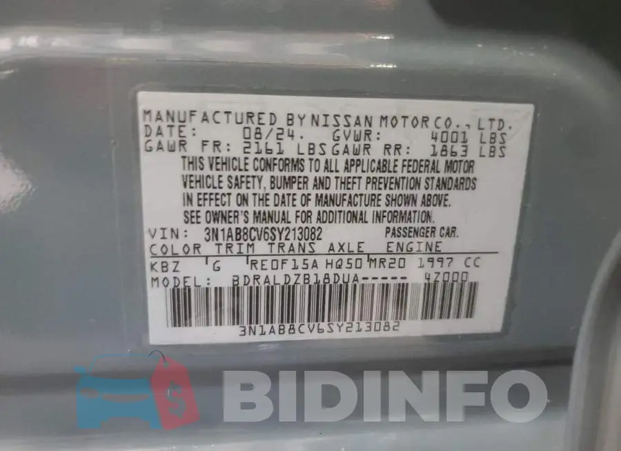 3N1AB8CV6SY213082 Photo# 12