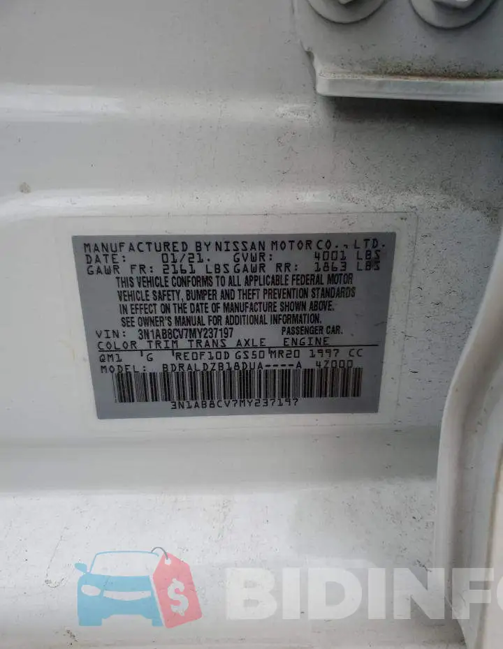 3N1AB8CV7MY237197 Photo# 12