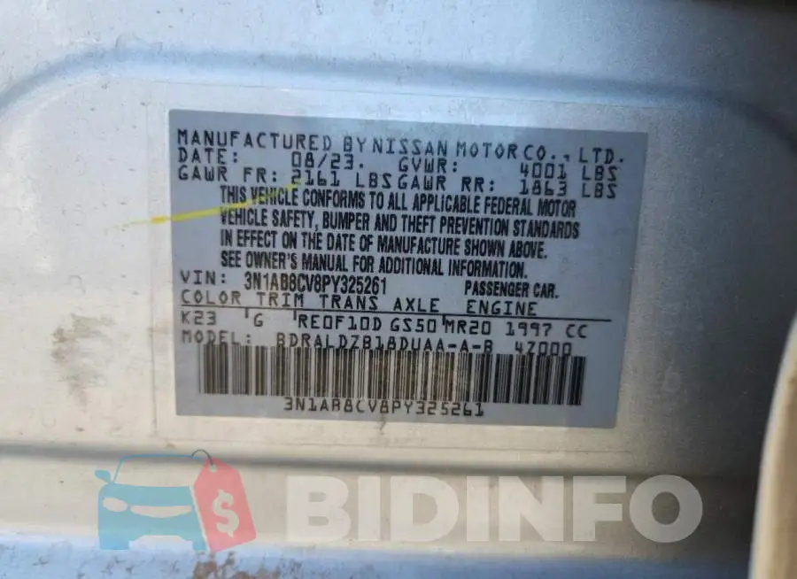 3N1AB8CV8PY325261 Photo# 13