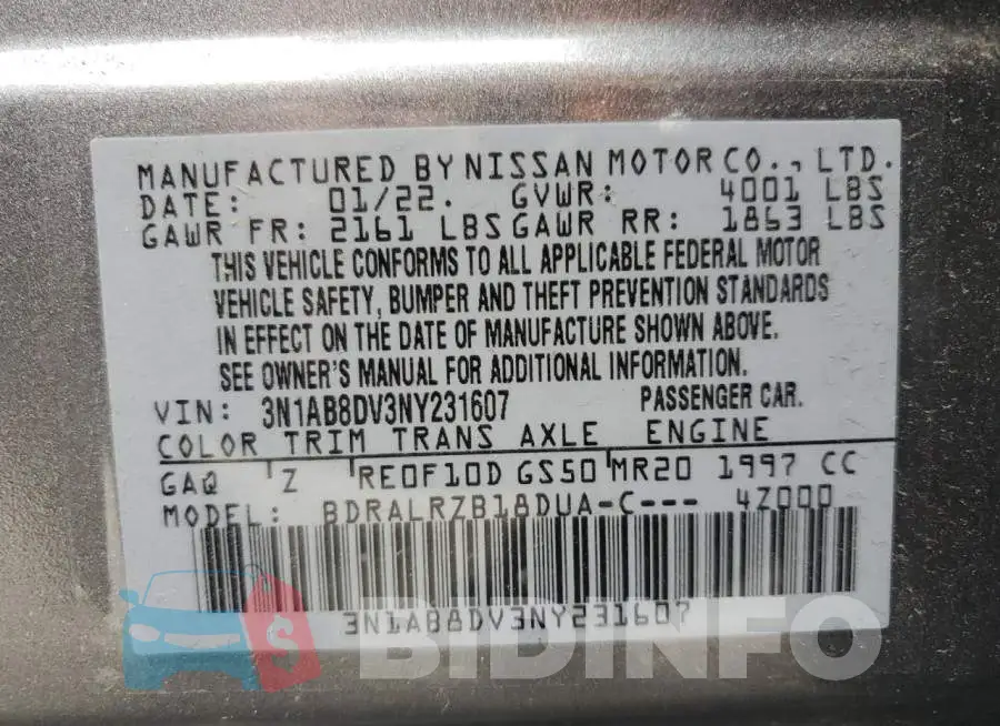 3N1AB8DV3NY231607 Photo# 12