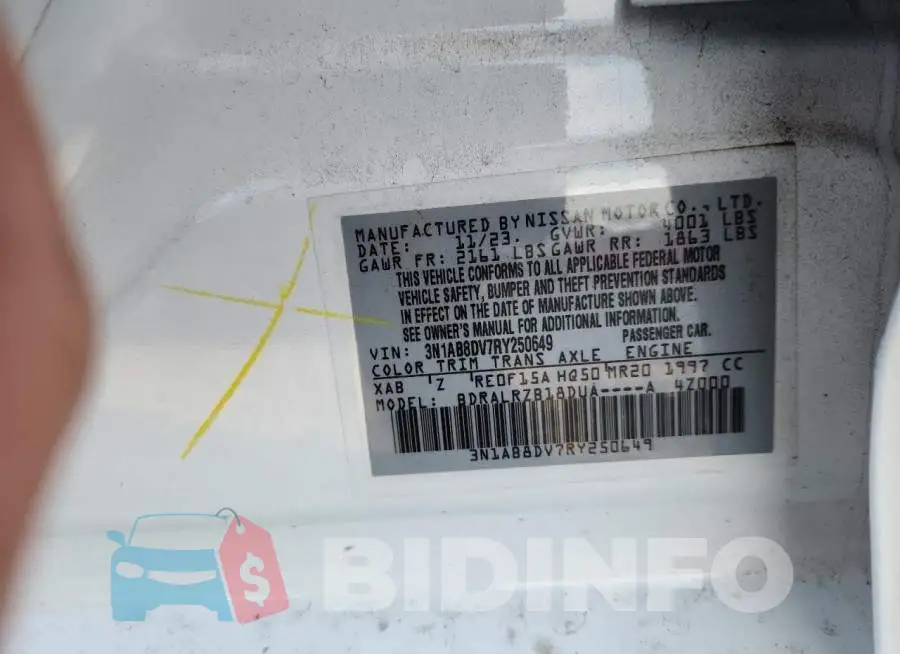 3N1AB8DV7RY250649 Photo# 12