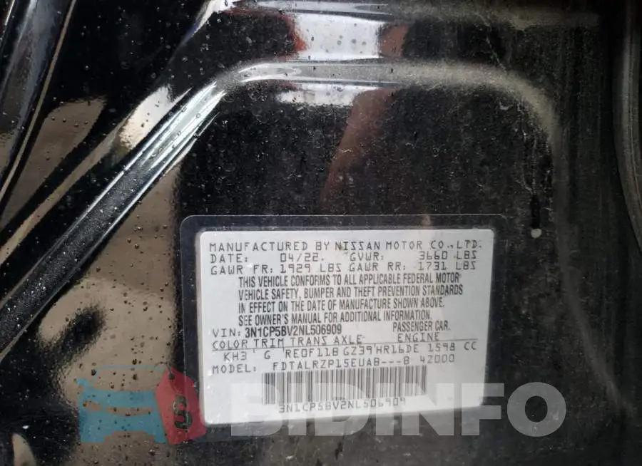 3N1CP5BV2NL506909 Photo# 13