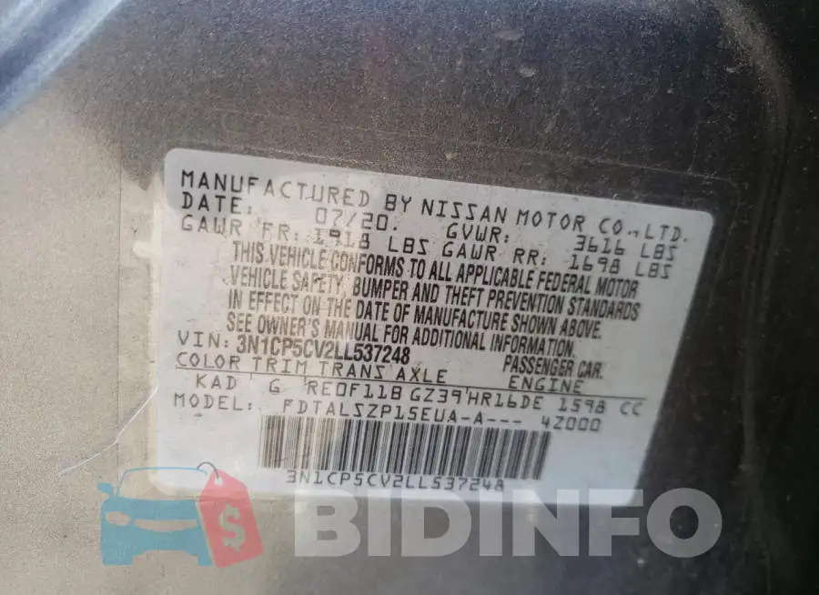 3N1CP5CV2LL537248 Photo# 13