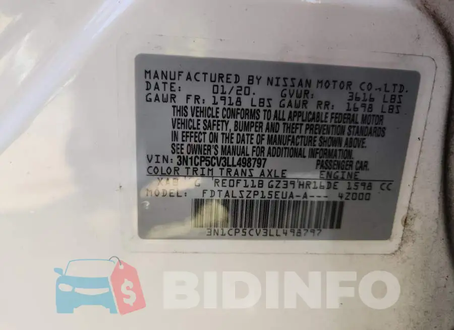 3N1CP5CV3LL498797 Photo# 13