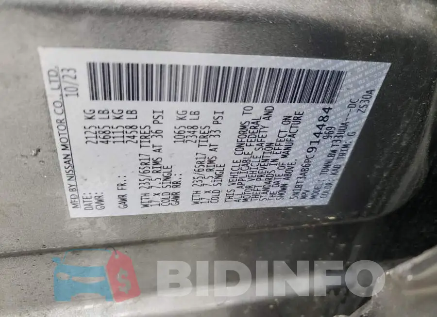 5N1BT3AB6PC914484 Photo# 13
