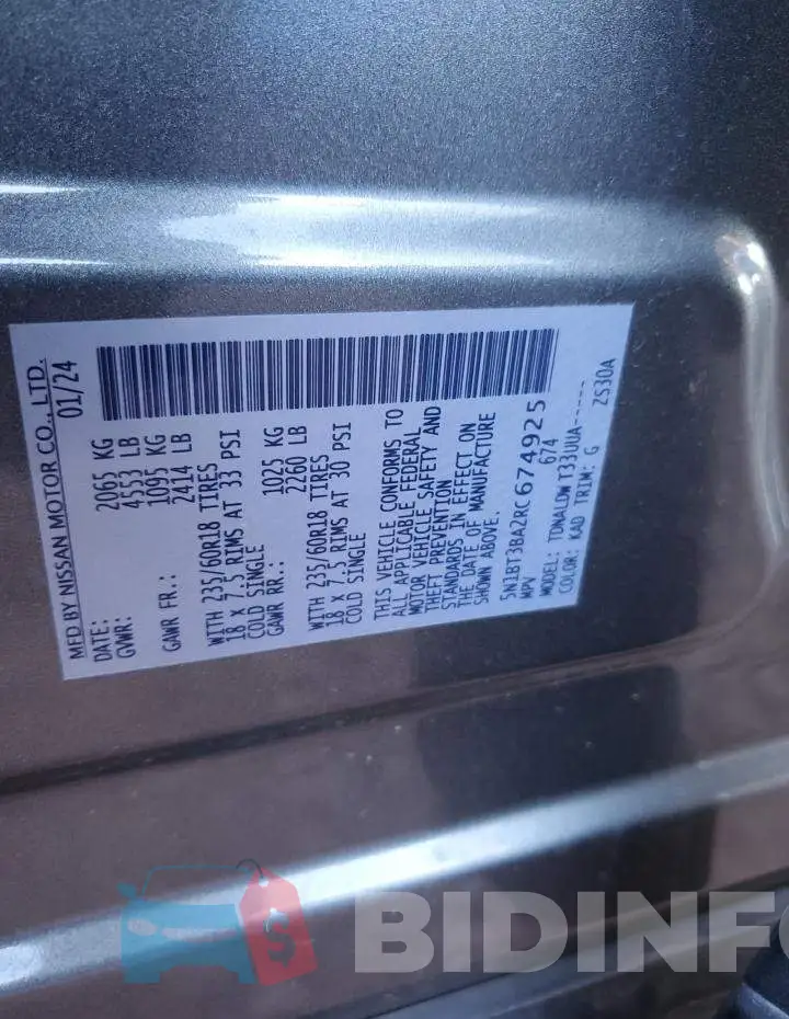 5N1BT3BA2RC674925 Photo# 13