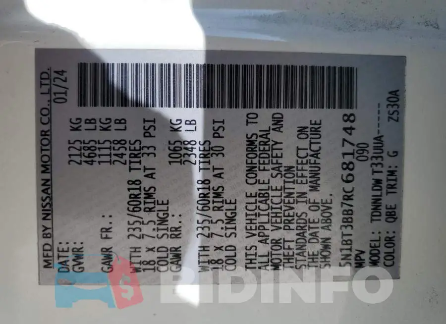 5N1BT3BB7RC681748 Photo# 13