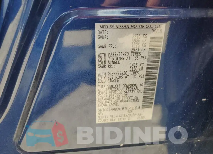 5N1DR2MM9JC657164 Photo# 12
