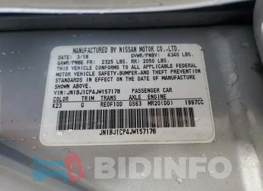 JN1BJ1CP4JW157178 Photo# 14