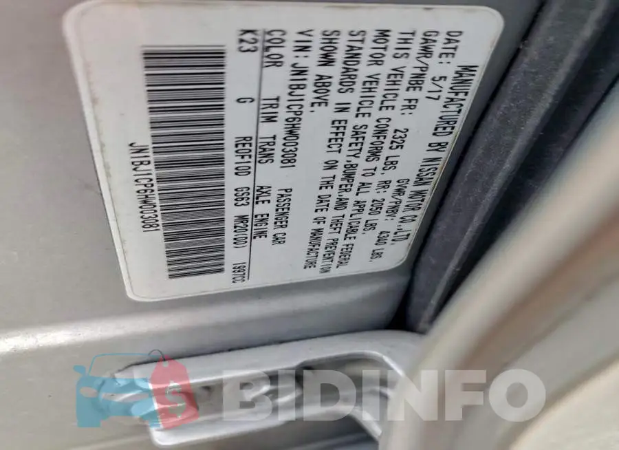 JN1BJ1CP6HW003081 Photo# 14