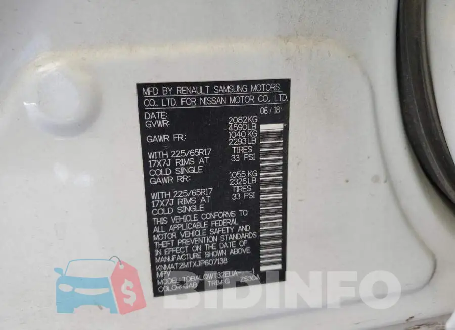 KNMAT2MTXJP607138 Photo# 14