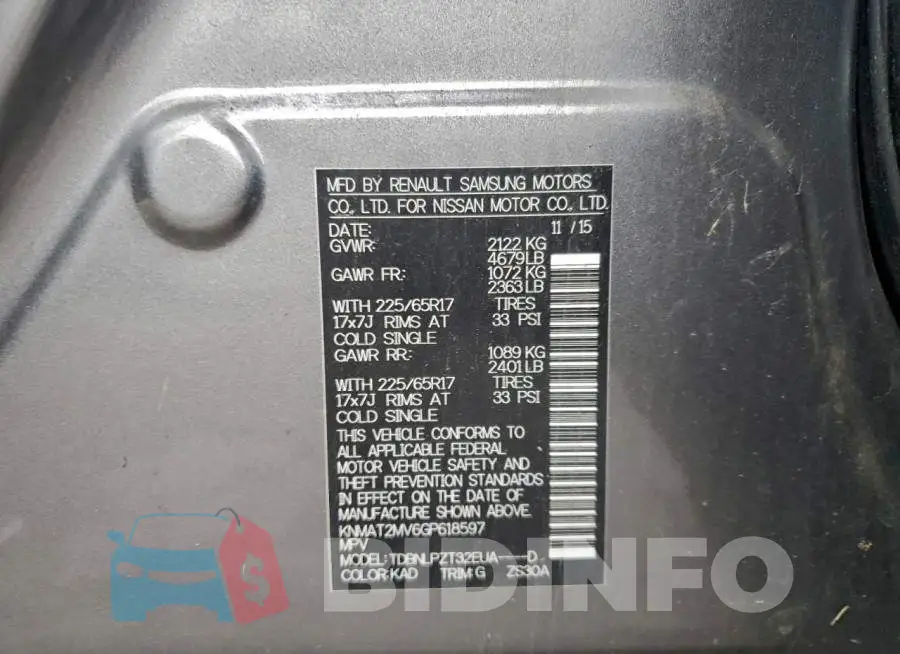 KNMAT2MV6GP618597 Photo# 13