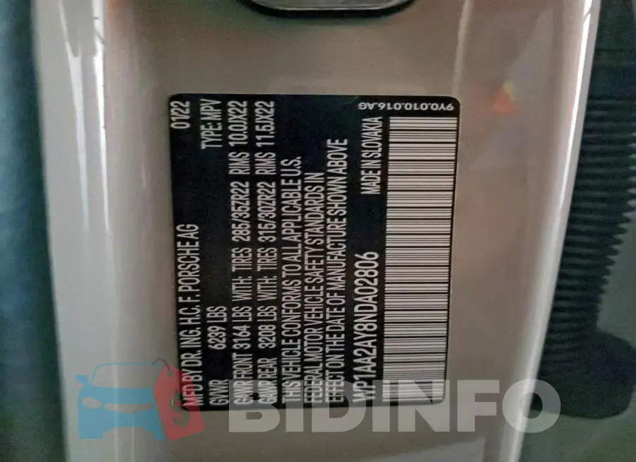 WP1AA2AY8NDA02806 Photo# 13