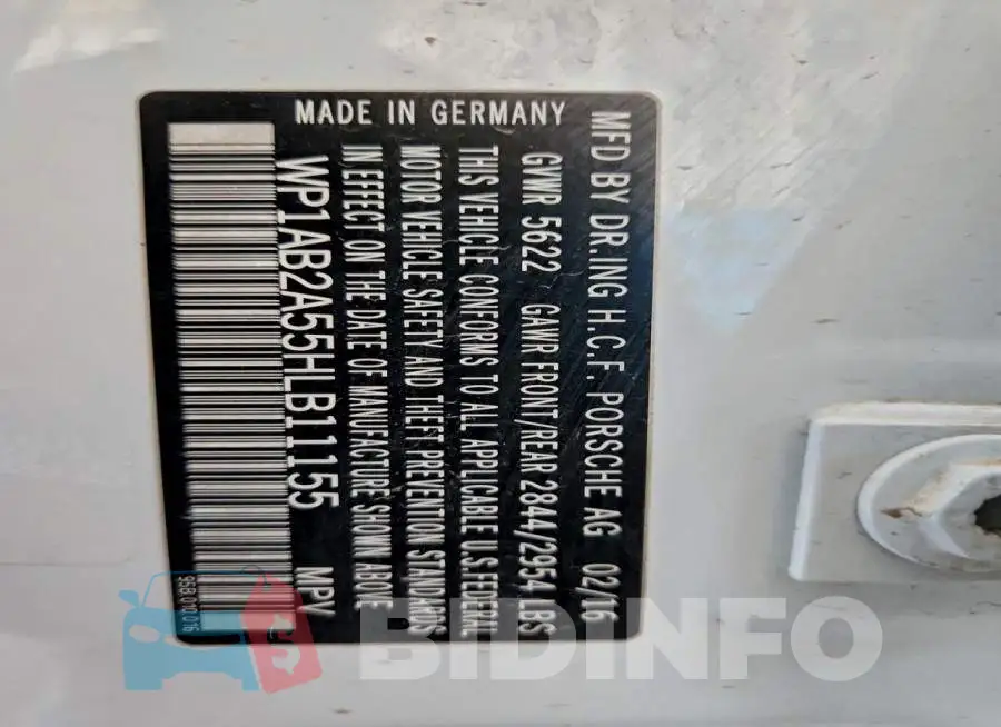 WP1AB2A55HLB11155 Photo# 12