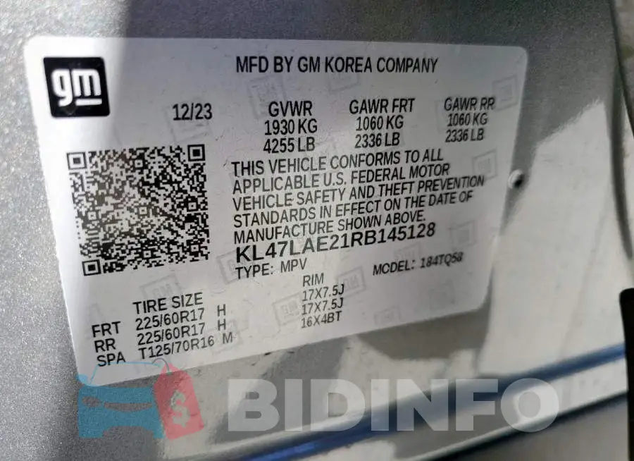 KL47LAE21RB145128 Photo# 12