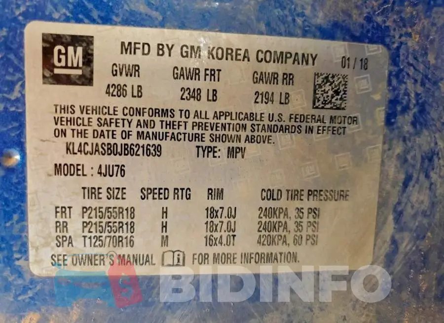 KL4CJASB0JB621639 Photo# 12