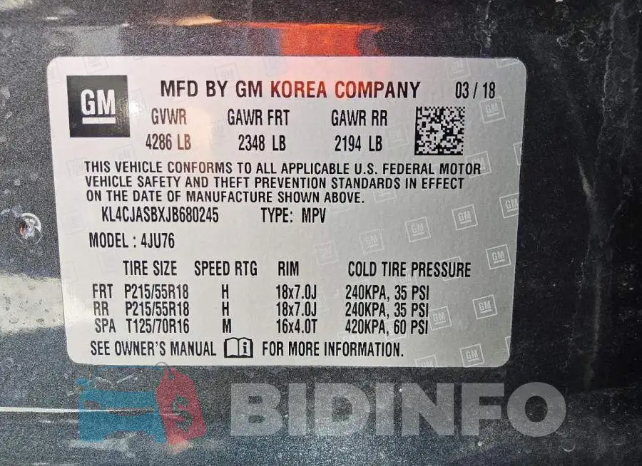 KL4CJASBXJB680245 Photo# 13
