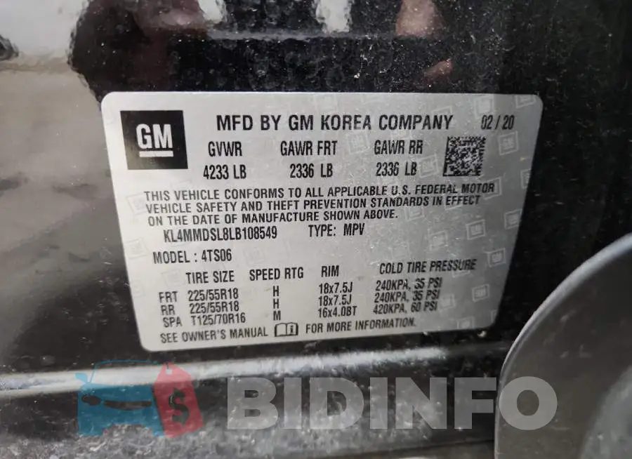 KL4MMDSL8LB108549 Photo# 13