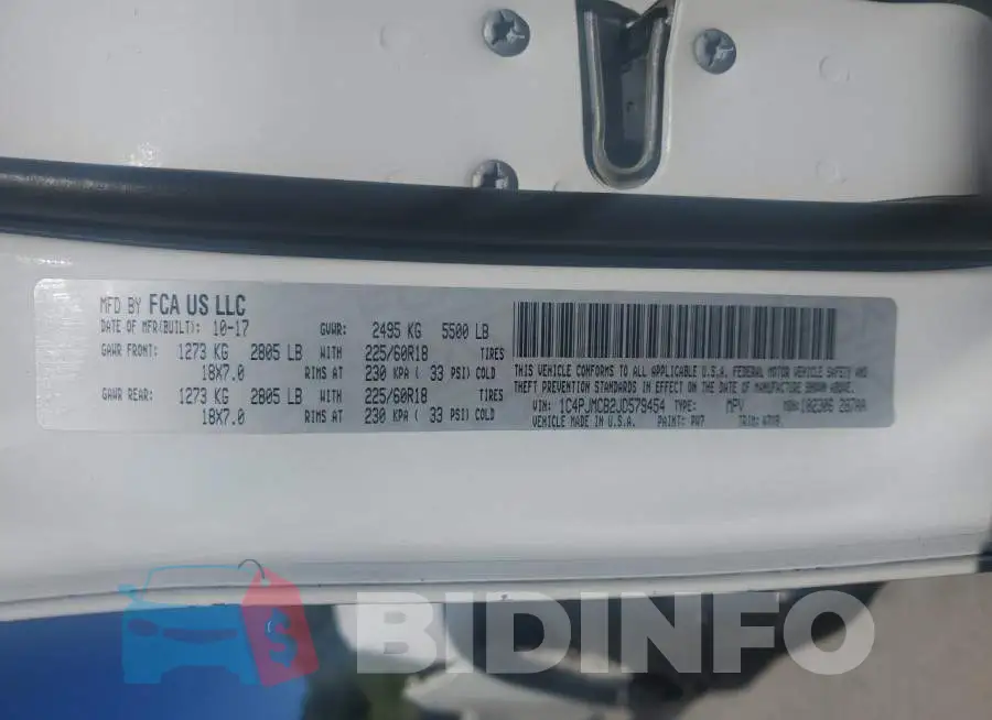 1C4PJMCB2JD579454 Photo# 13