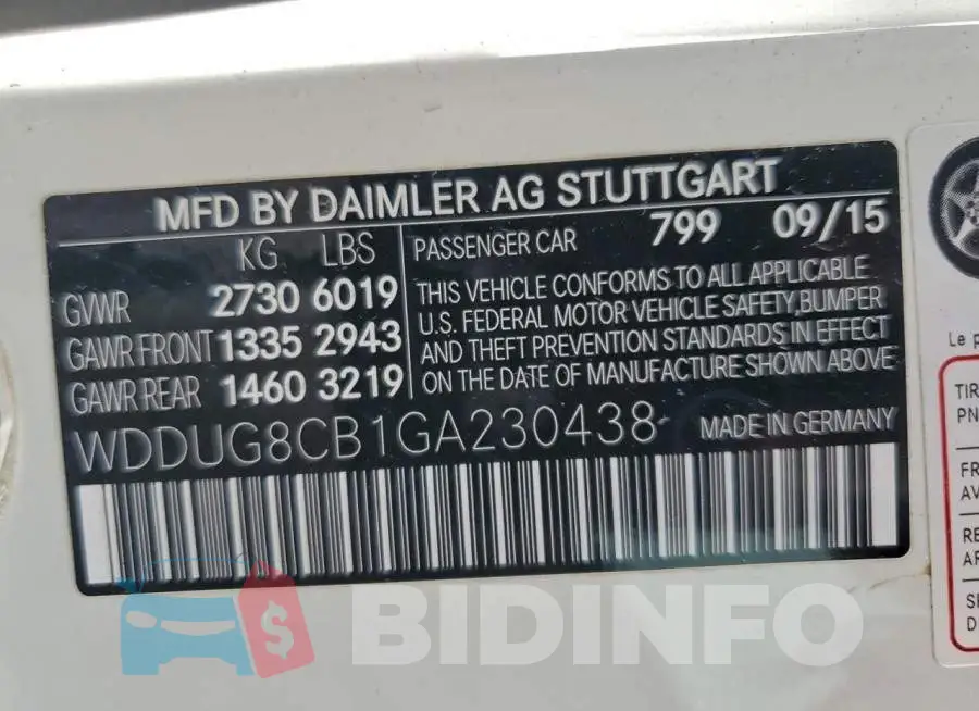 WDDUG8CB1GA230438 Photo# 12