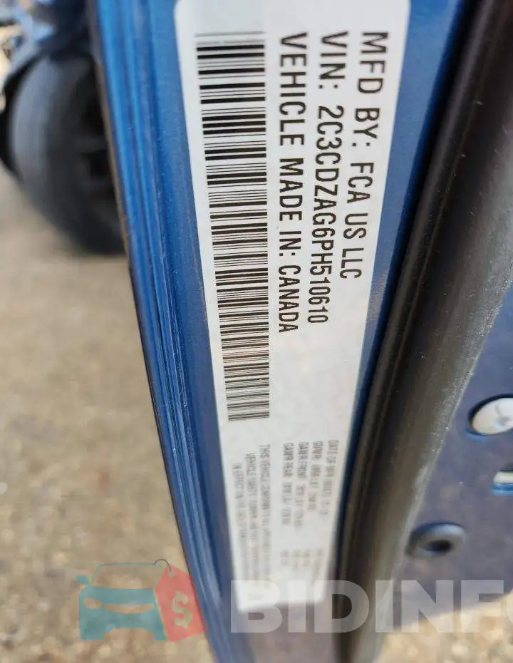 2C3CDZAG6PH510610 Photo# 12