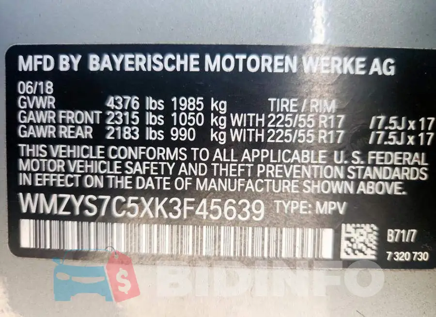 WMZYS7C5XK3F45639 Photo# 12