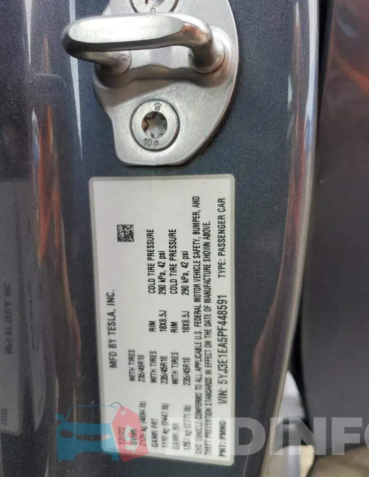 5YJ3E1EA5PF448591 Photo# 12