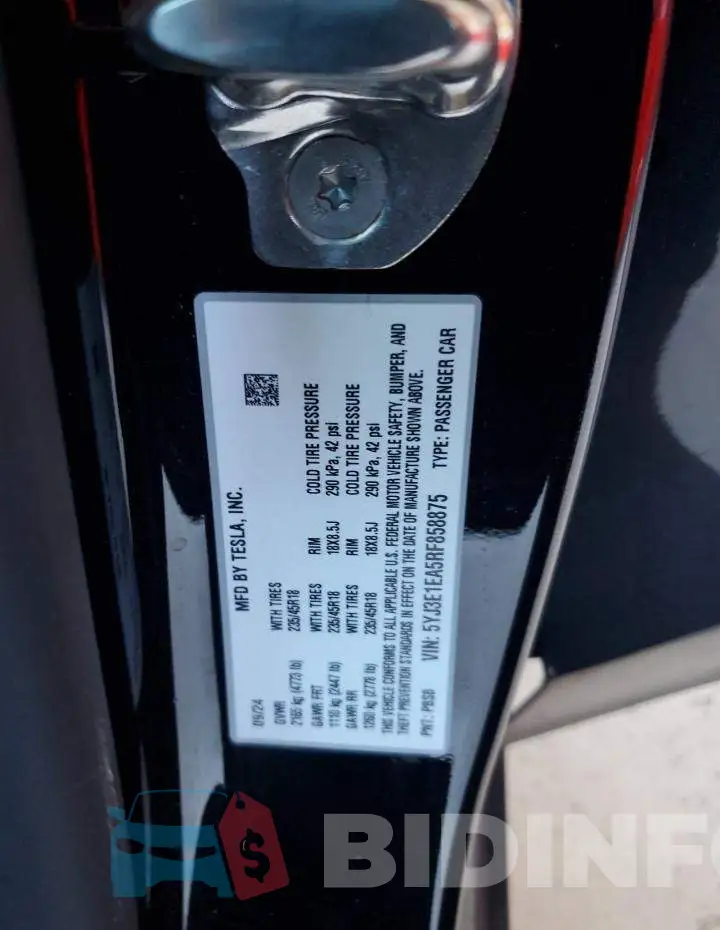5YJ3E1EA5RF858875 Photo# 12