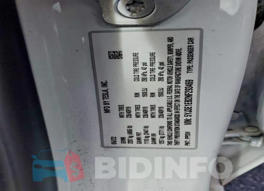 5YJ3E1EB2NF293469 Photo# 12