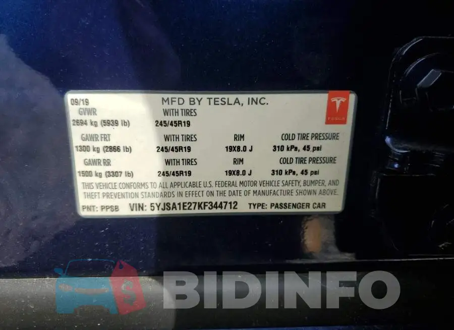 5YJSA1E27KF344712 Photo# 13