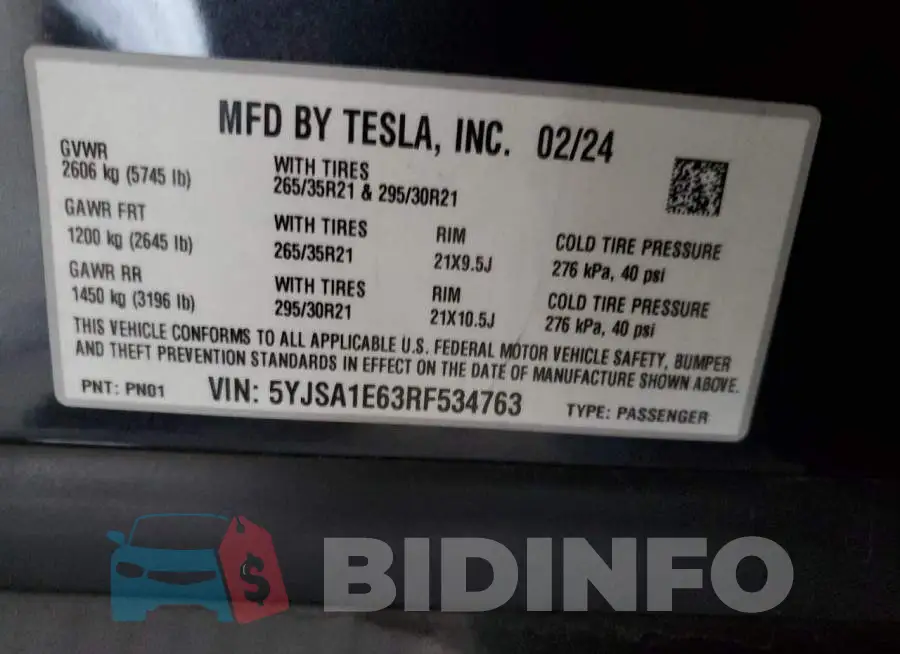5YJSA1E63RF534763 Photo# 12