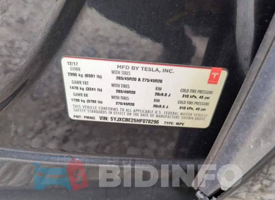 5YJXCBE25HF078296 Photo# 12