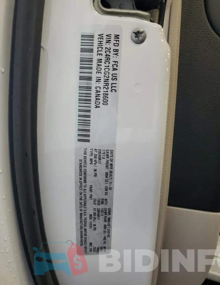 2C4RC1CG2NR218600 Photo# 13