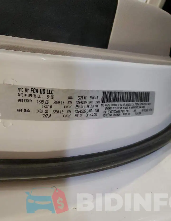 2C4RC1DGXHR517870 Photo# 13