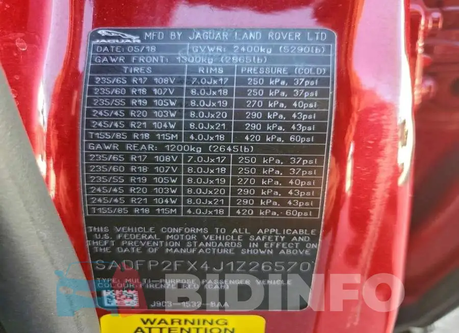 SADFP2FX4J1Z26570 Photo# 13