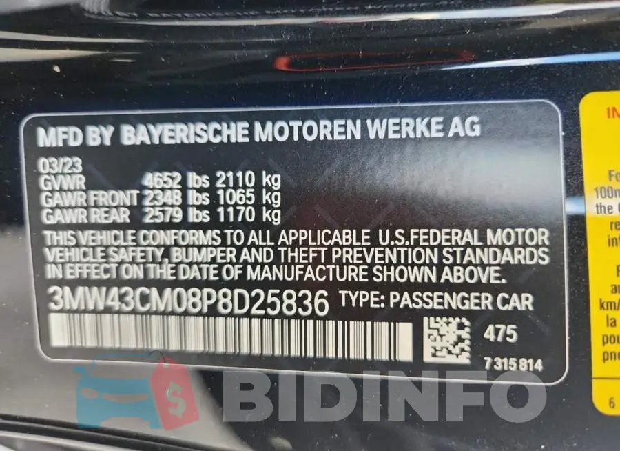 3MW43CM08P8D25836 Photo# 12