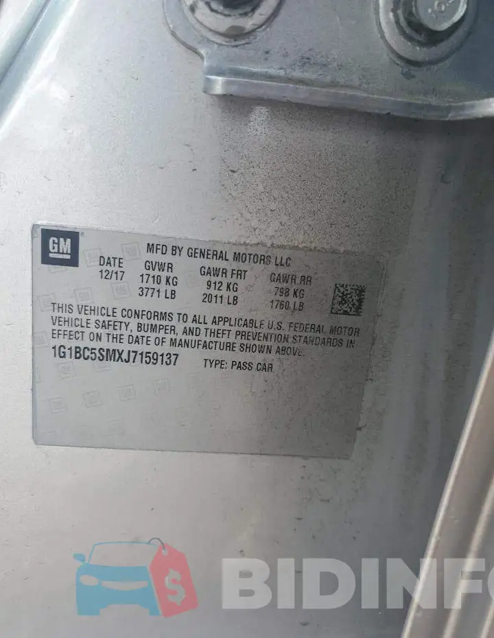 1G1BC5SMXJ7159137 Photo# 12