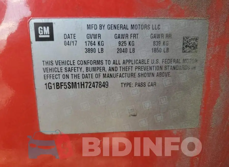 1G1BF5SM1H7247849 Photo# 12