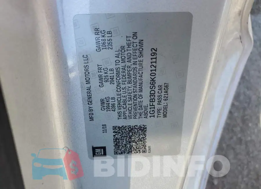 1G1FB3DS6K0121192 Photo# 12