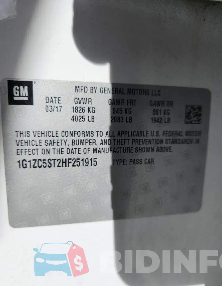 1G1ZC5ST2HF251915 Photo# 12