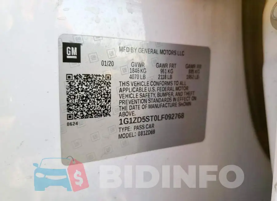 1G1ZD5ST0LF092768 Photo# 12