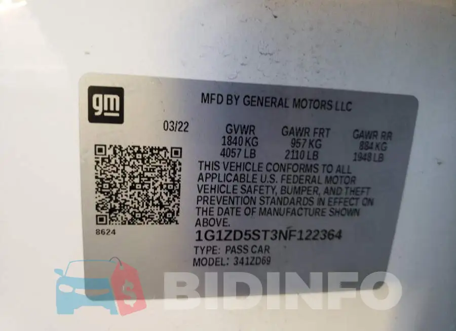 1G1ZD5ST3NF122364 Photo# 12