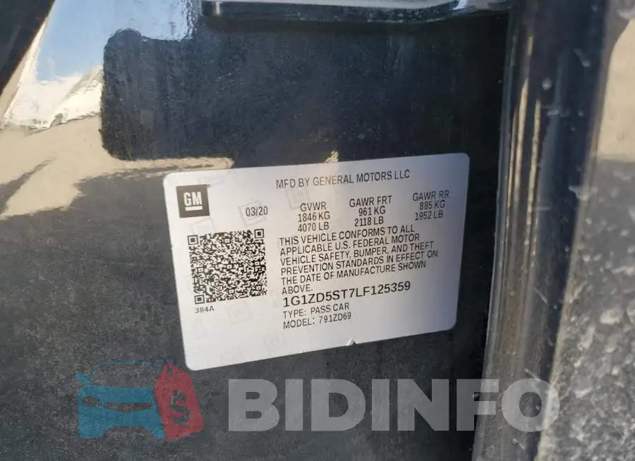 1G1ZD5ST7LF125359 Photo# 12