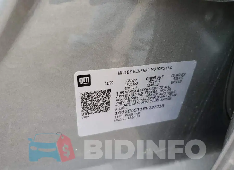 1G1ZE5ST1PF137218 Photo# 12