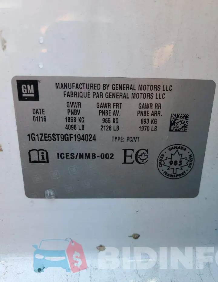 1G1ZE5ST9GF194024 Photo# 12