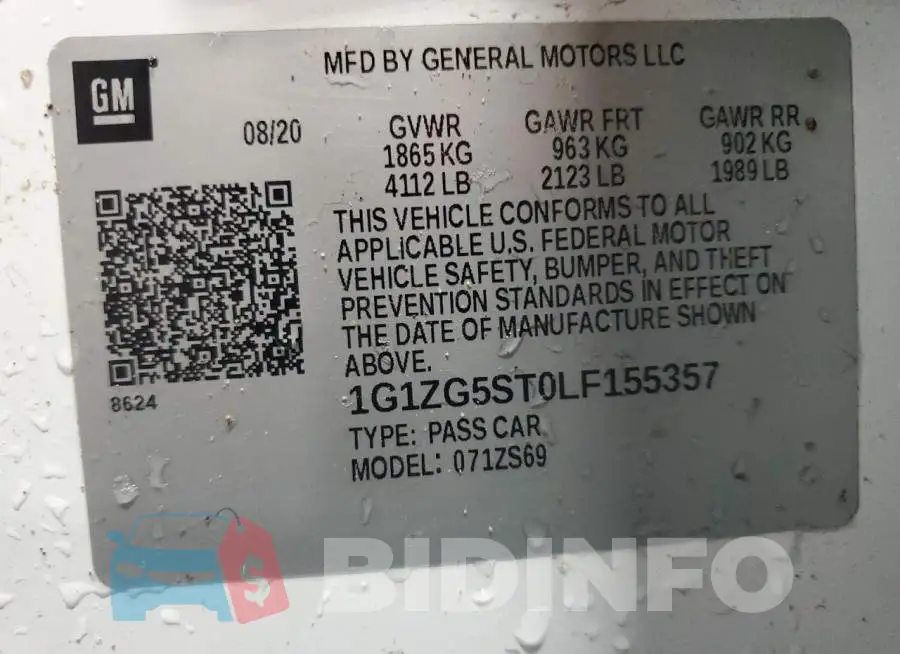1G1ZG5ST0LF155357 Photo# 13