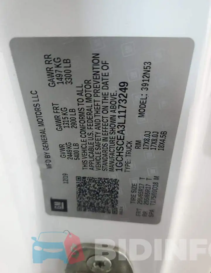 1GCHSCEA3L1173249 Photo# 12