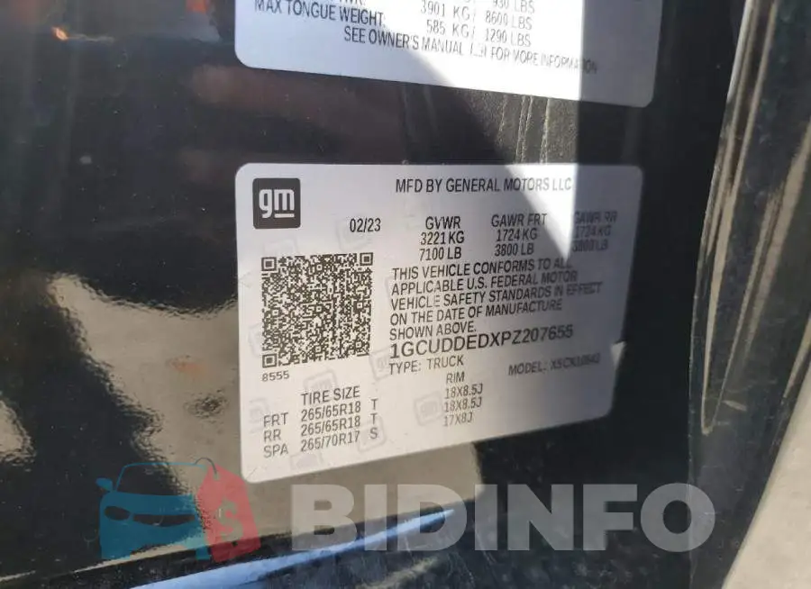 1GCUDDEDXPZ207655 Photo# 12