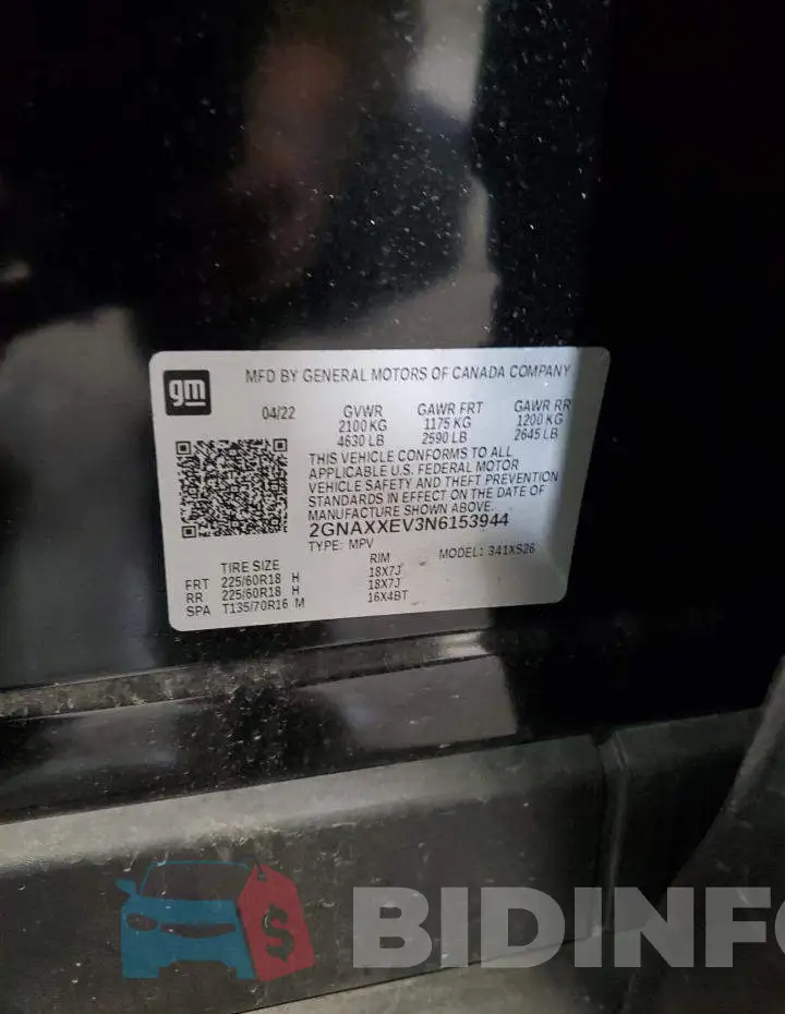 2GNAXXEV3N6153944 Photo# 14