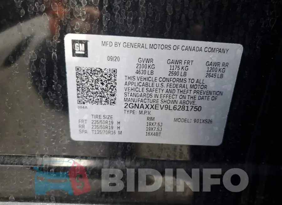 2GNAXXEV9L6281750 Photo# 12
